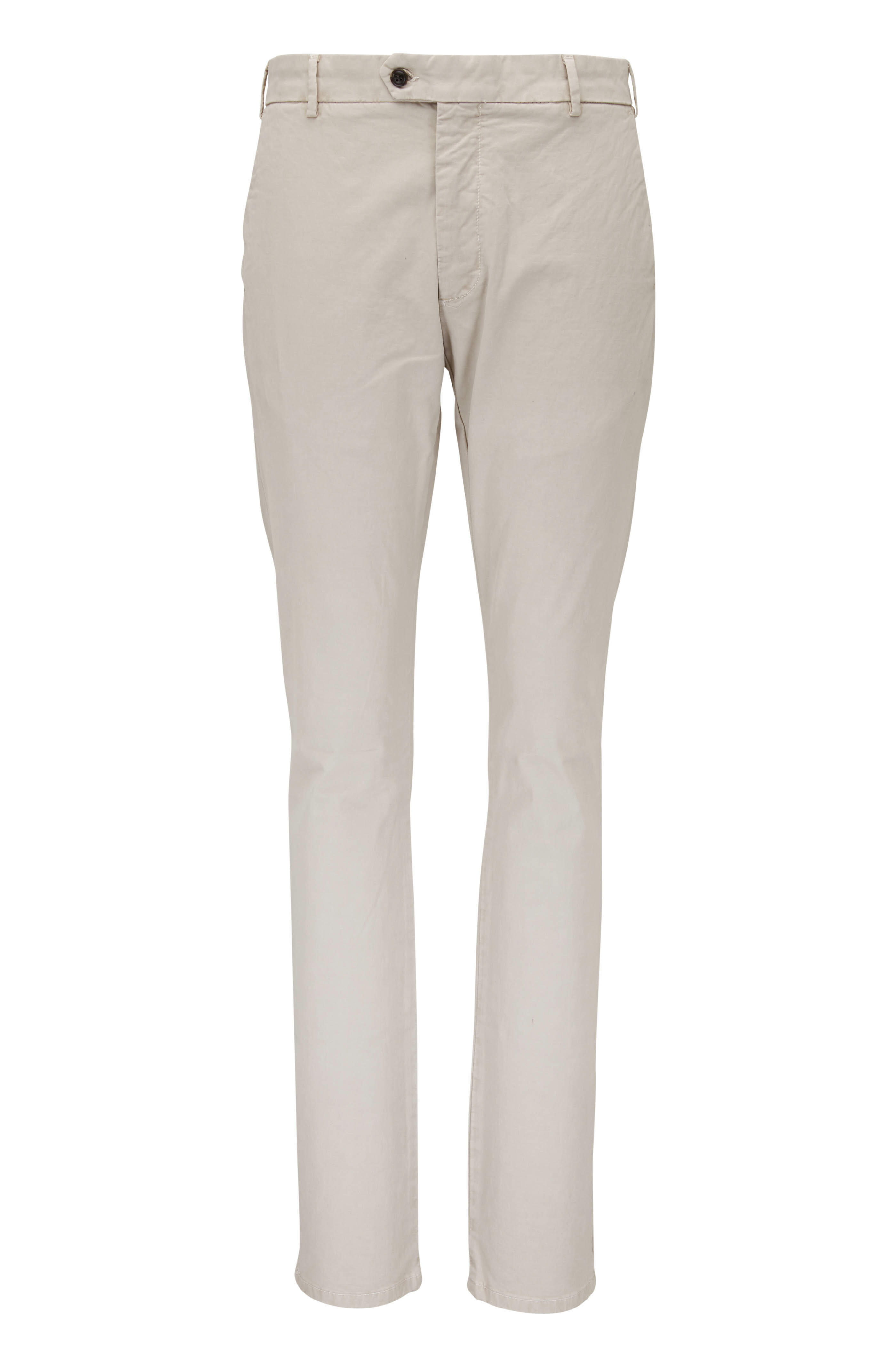 Pilot Twill Flat Front Trouser in Mountain Grey by Peter Millar