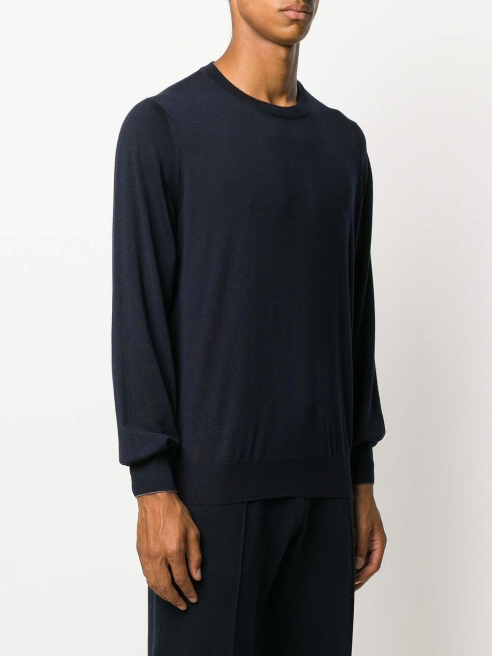 Brunello Cucinelli - Navy Wool & Cashmere Sweater