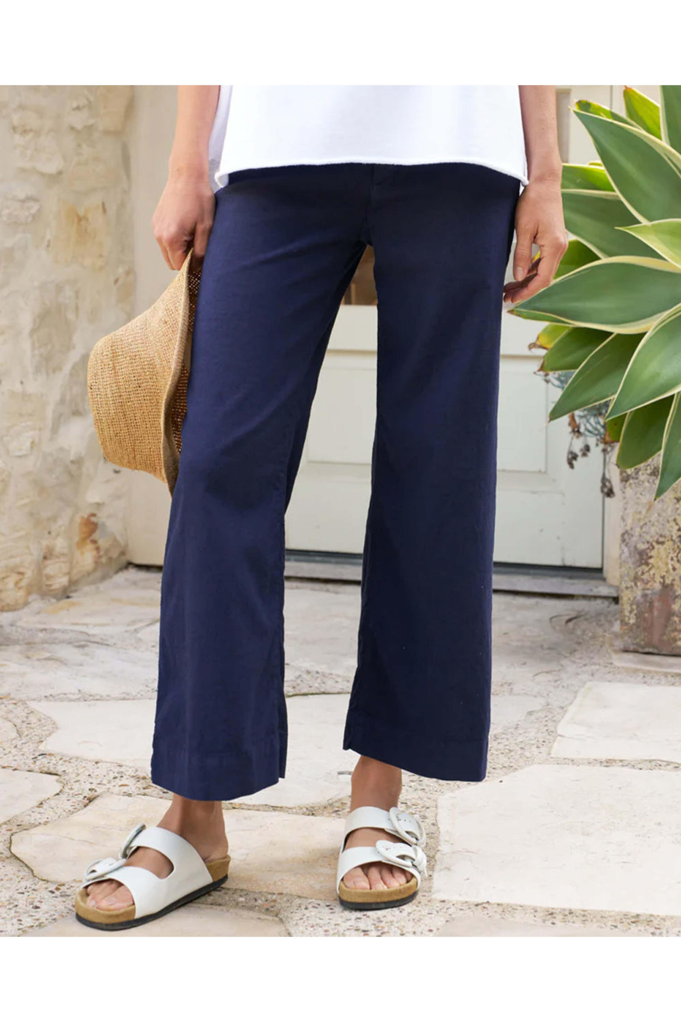 Frank & Eileen - Wexford Linen Pant in Navy
