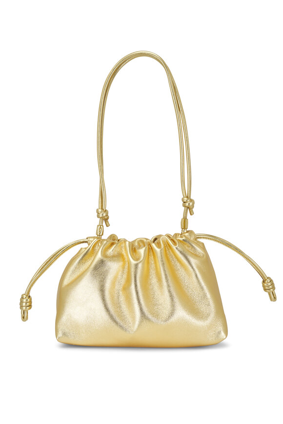 Loewe - Medium Flamenco Metallic Gold Leather Bag