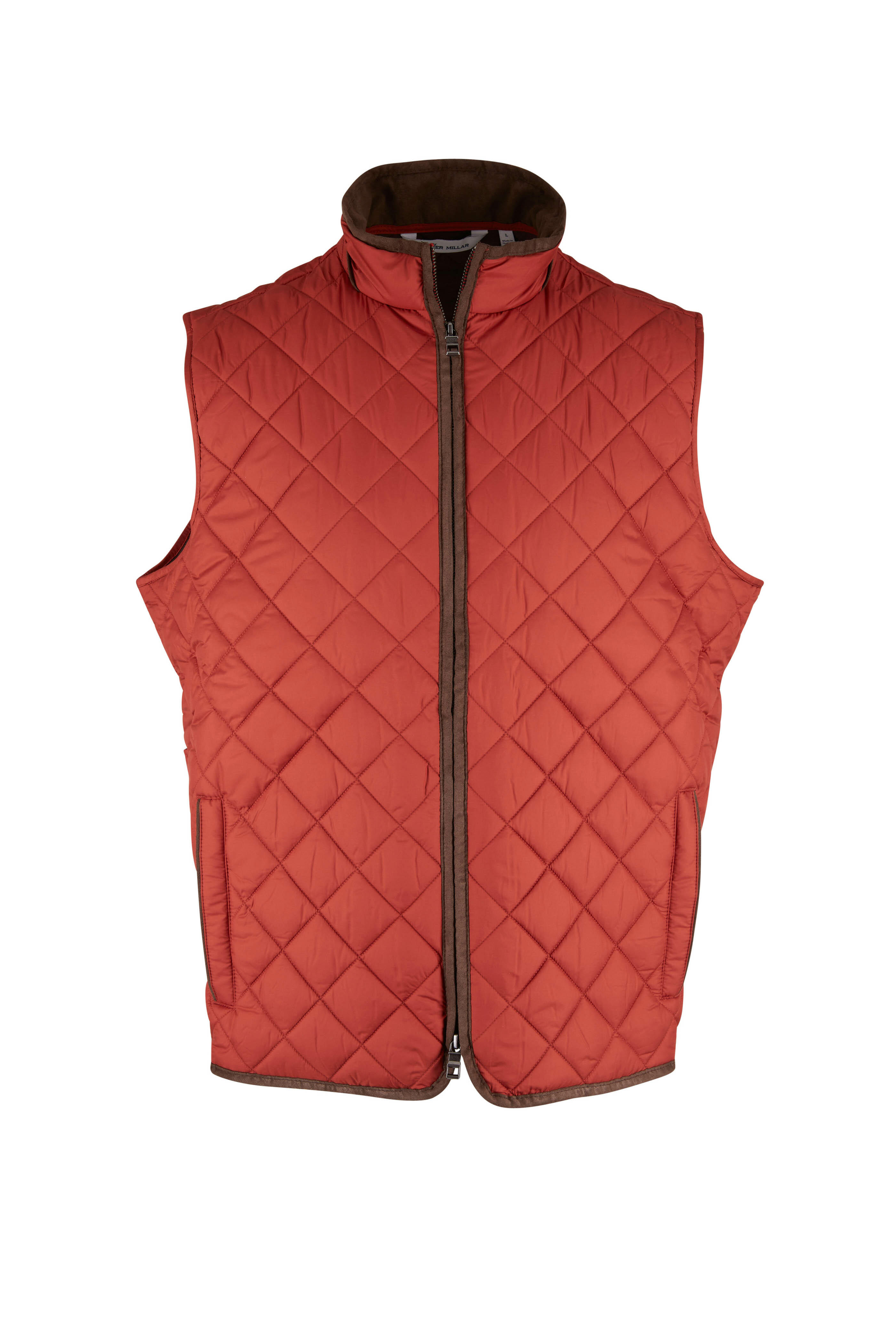Peter Millar - Essex Quilted Burnt Orange Travel Vest