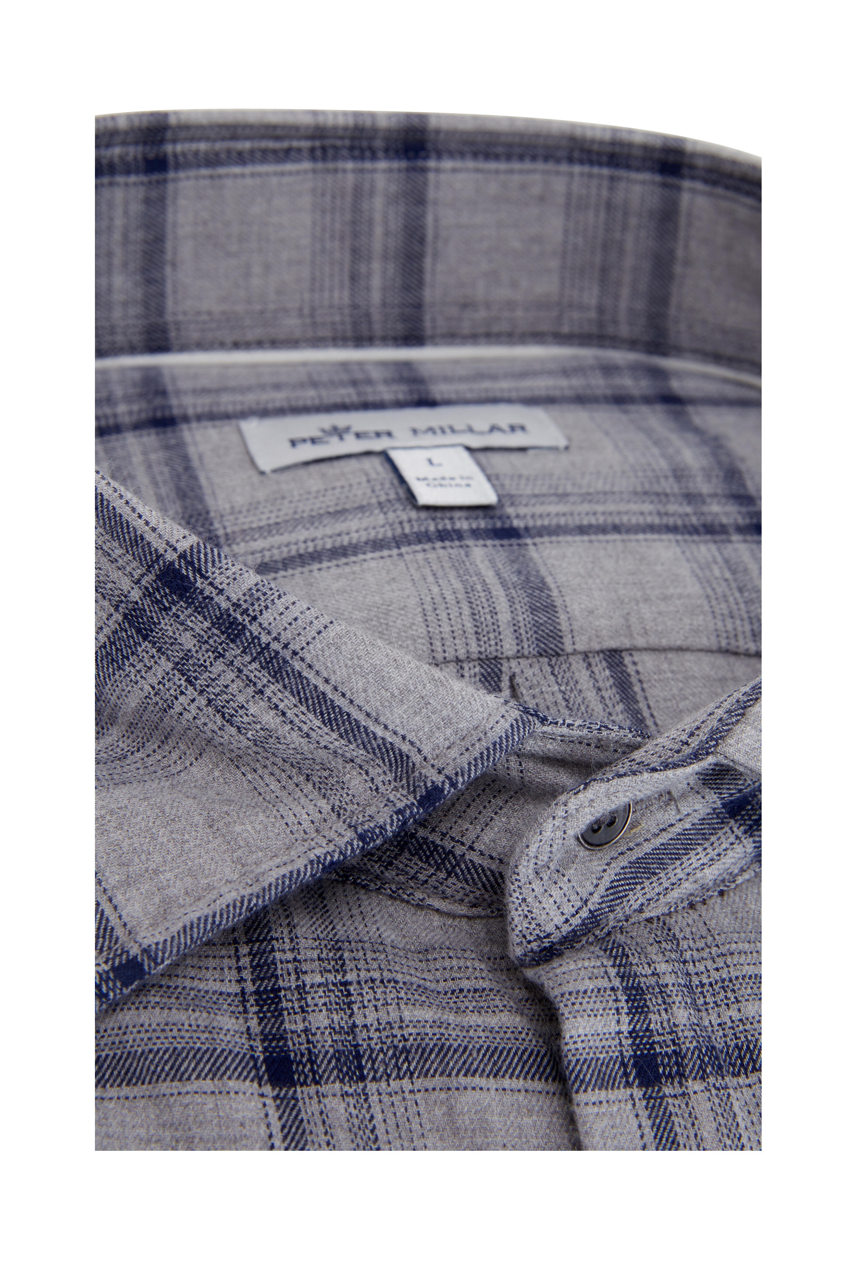 Peter Millar - Laval Gray Cotton Sport Shirt