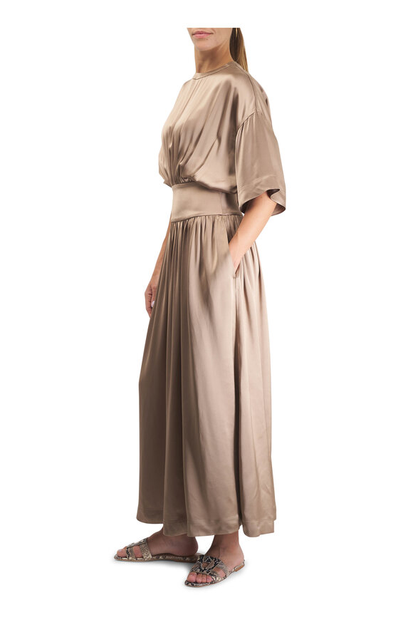Totême Latte Satin Tee Dress - view 2