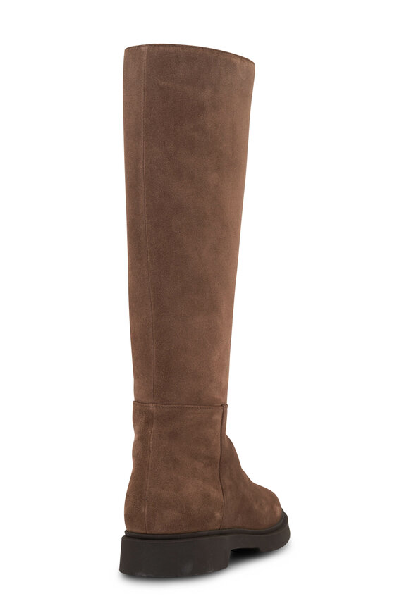 Aquatalia - Halena Light Brown Silky Suede Knee Boot 