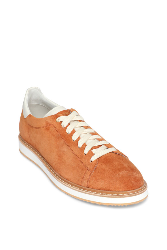 Brunello Cucinelli Retro Rust Suede Sneakers