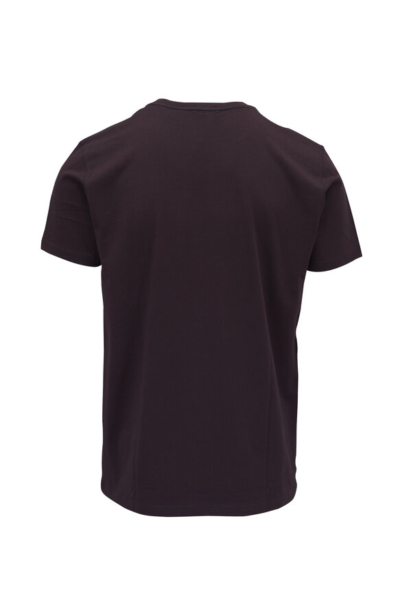 Patrick Assaraf - Basic Burgundy Crewneck T-Shirt