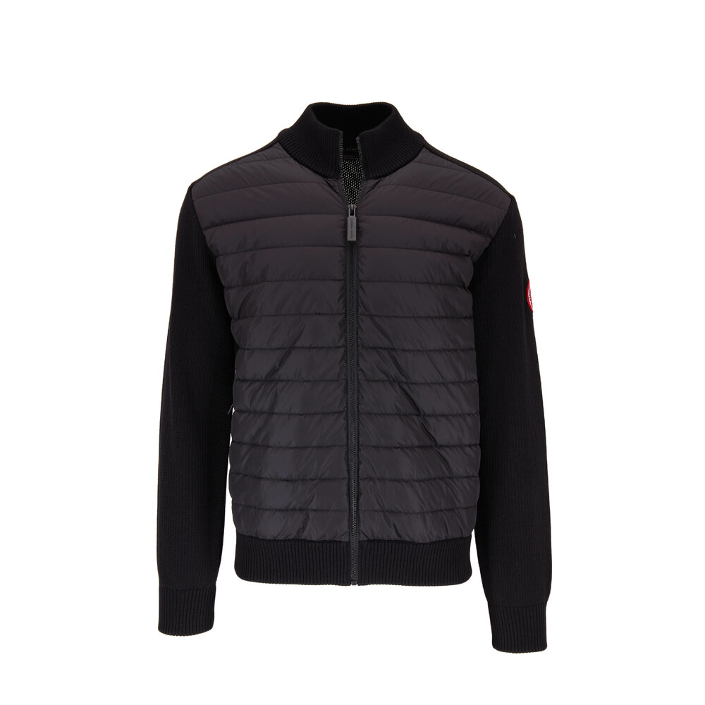 Canada Goose - Black Hybridge Quilted Front Knit Jacket