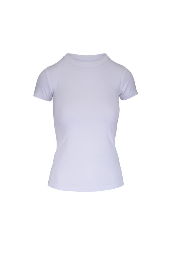 L'Agence Ressie White Crewneck T-Shirt