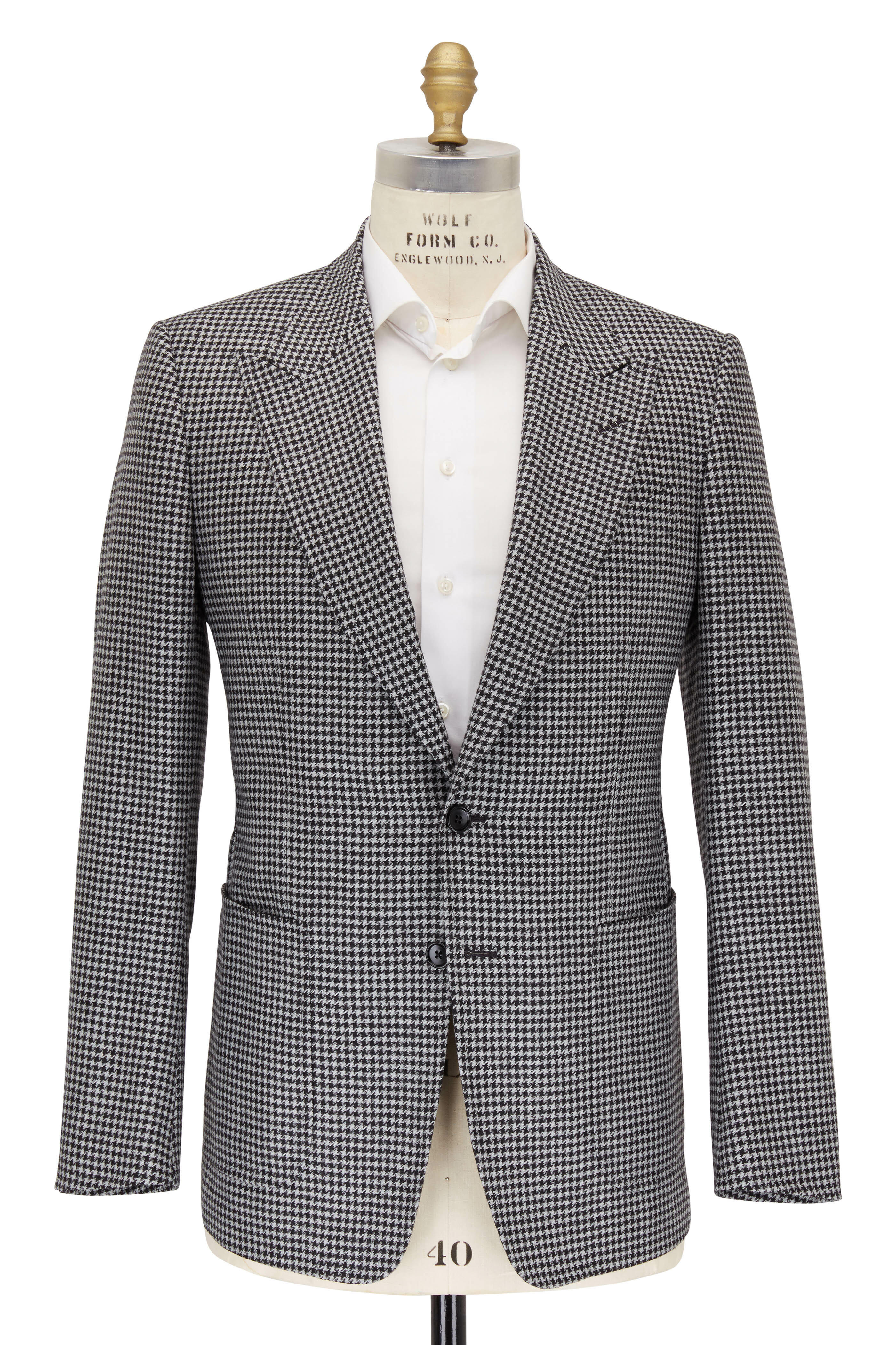 Tom Ford - Shelton Gray Houndstooth Wool Sportcoat