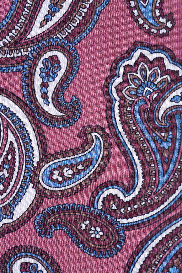 Brioni Pink Paisley Silk Necktie - view 2