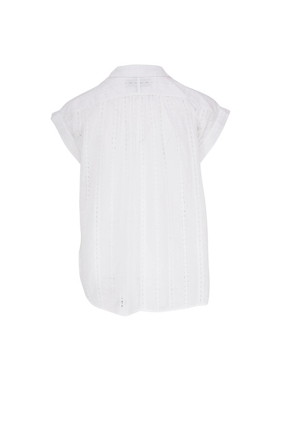 Nili Lotan - Chantal White Embroidered Blouse