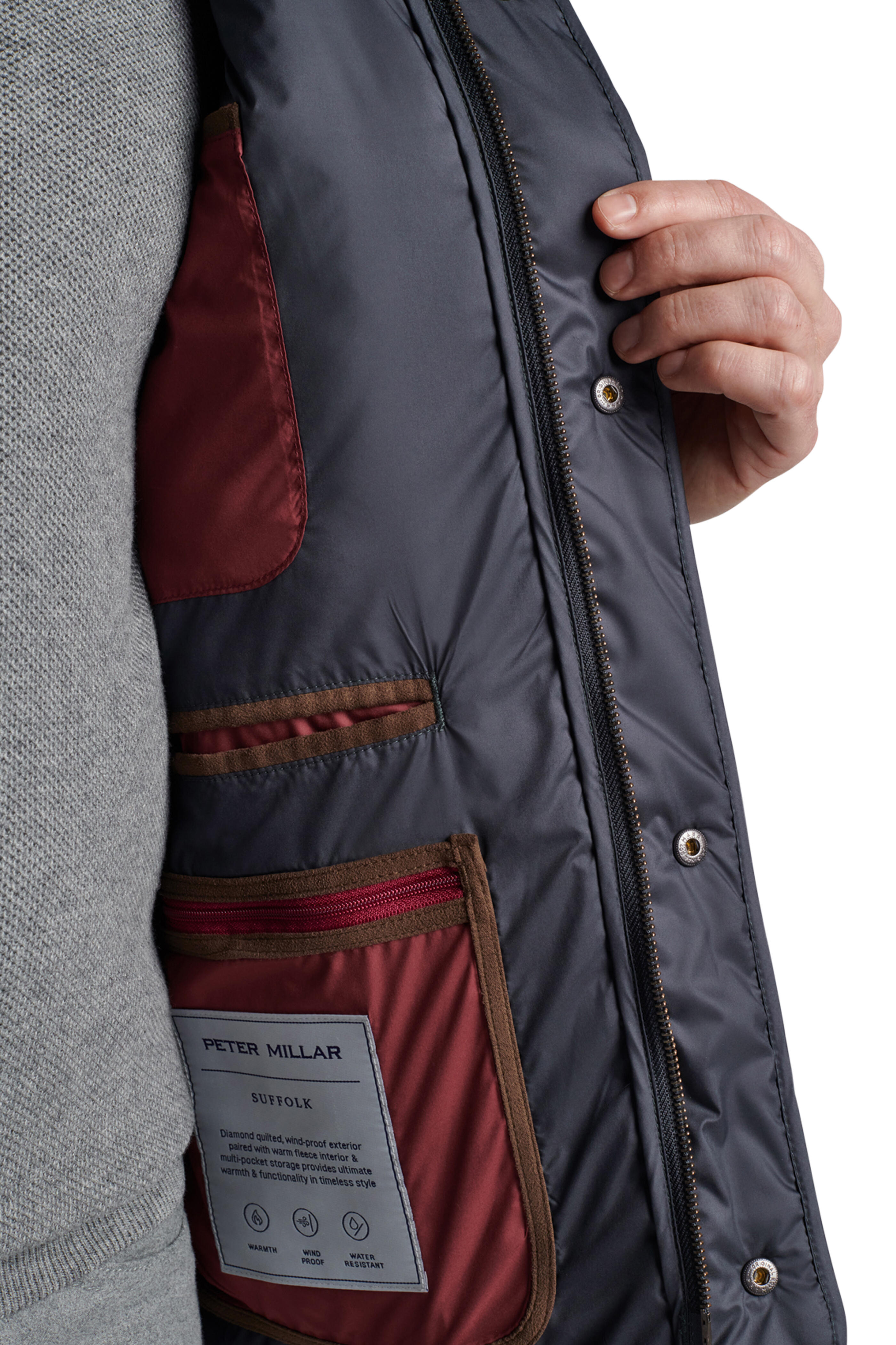 Peter Millar - Suffolk Black Quilted Travel Coat