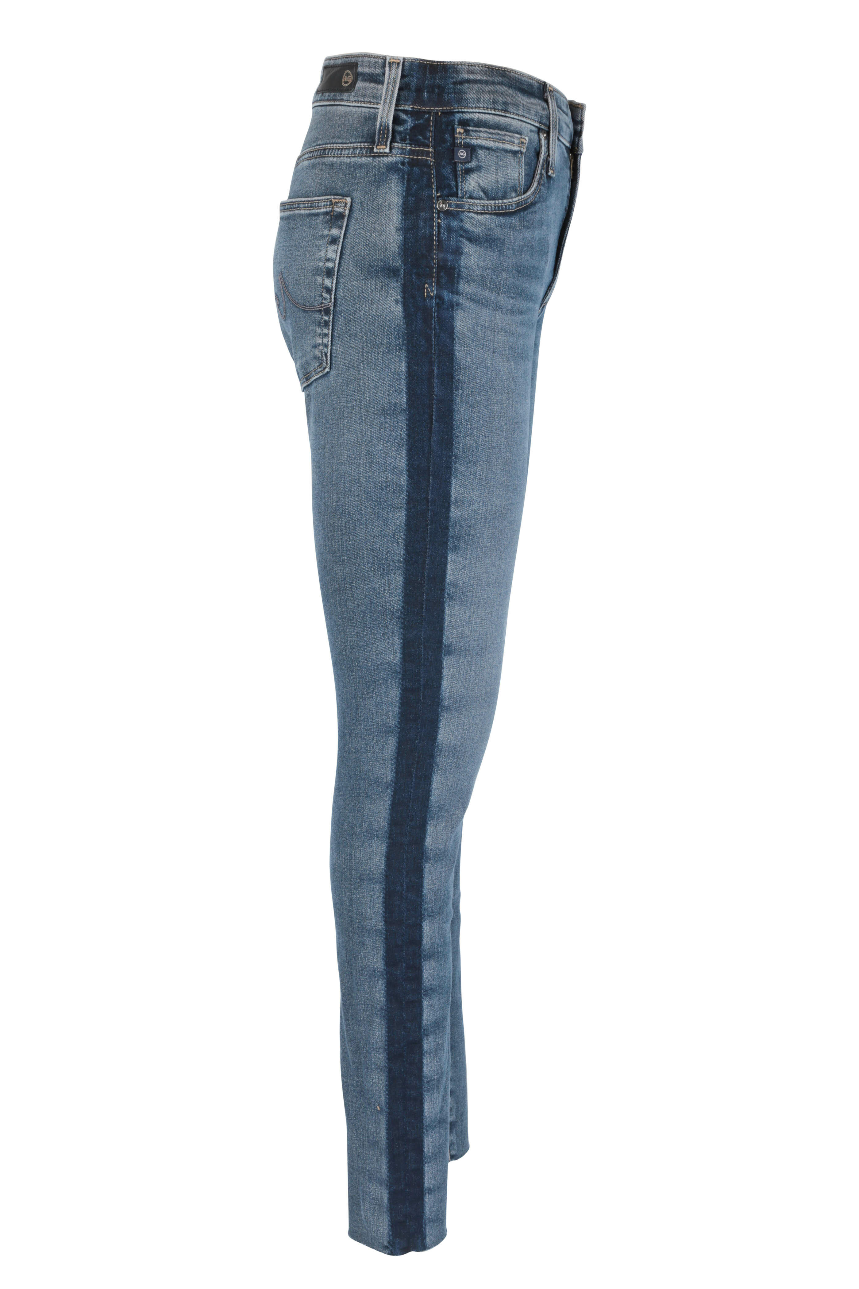 AG - Farrah Gray High Rise Tuxedo Stripe Jean