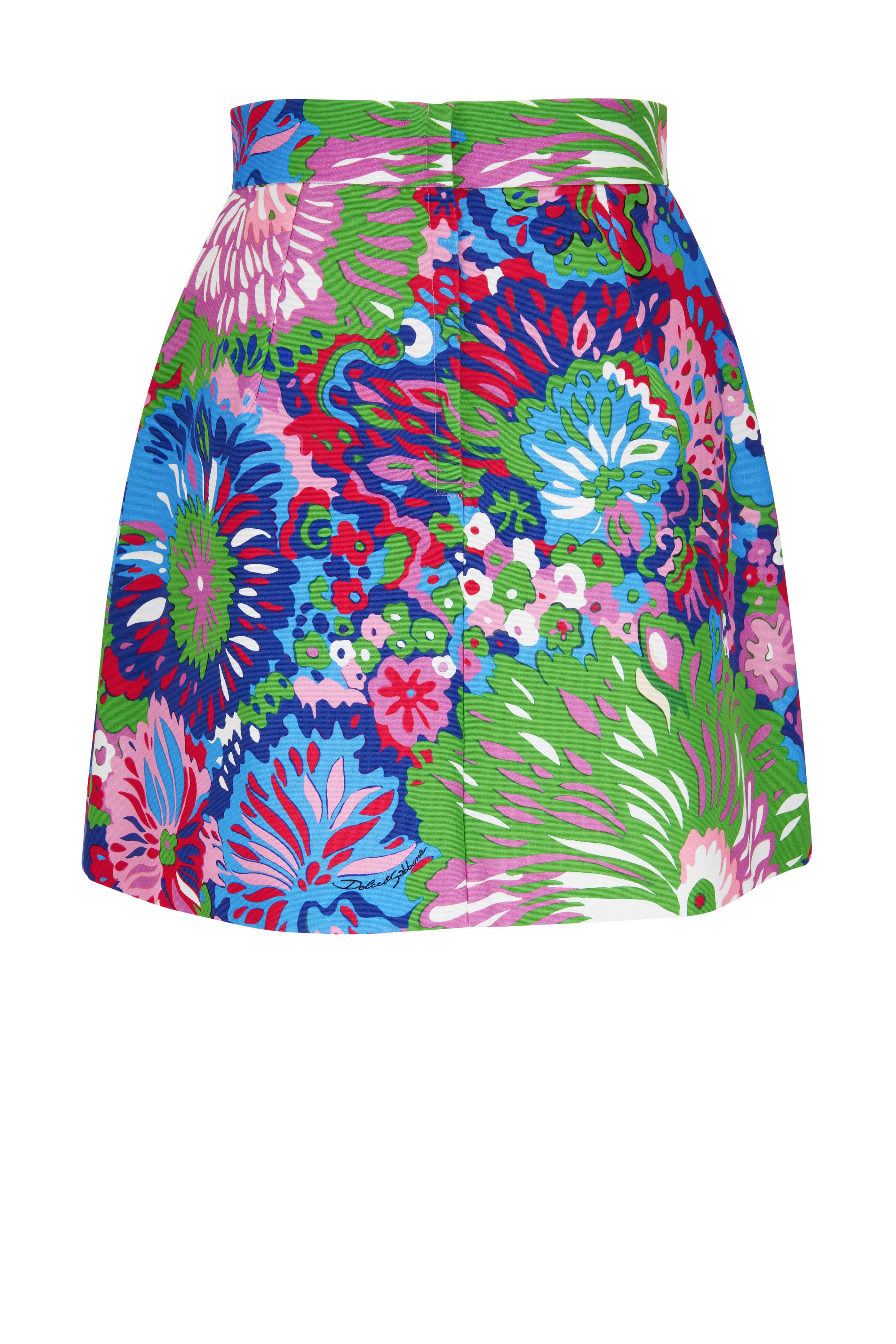 Multicolor floral mini skirt best sale