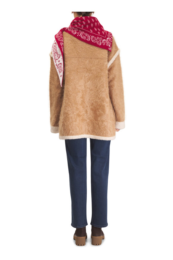 Guest in Residence The Wild Rag Red Cashmere Bandana Print Scarf - view 3