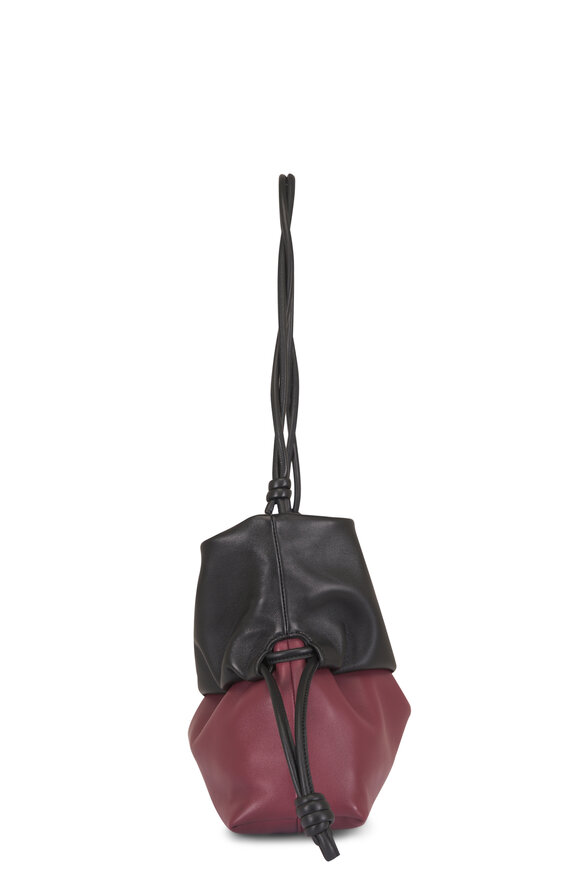 Loewe Flamenco Rolled Black & Copper Leather Clutch - view 4