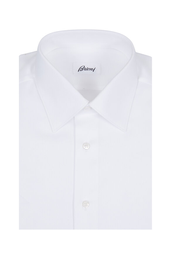 Brioni - Solid White Dress Shirt