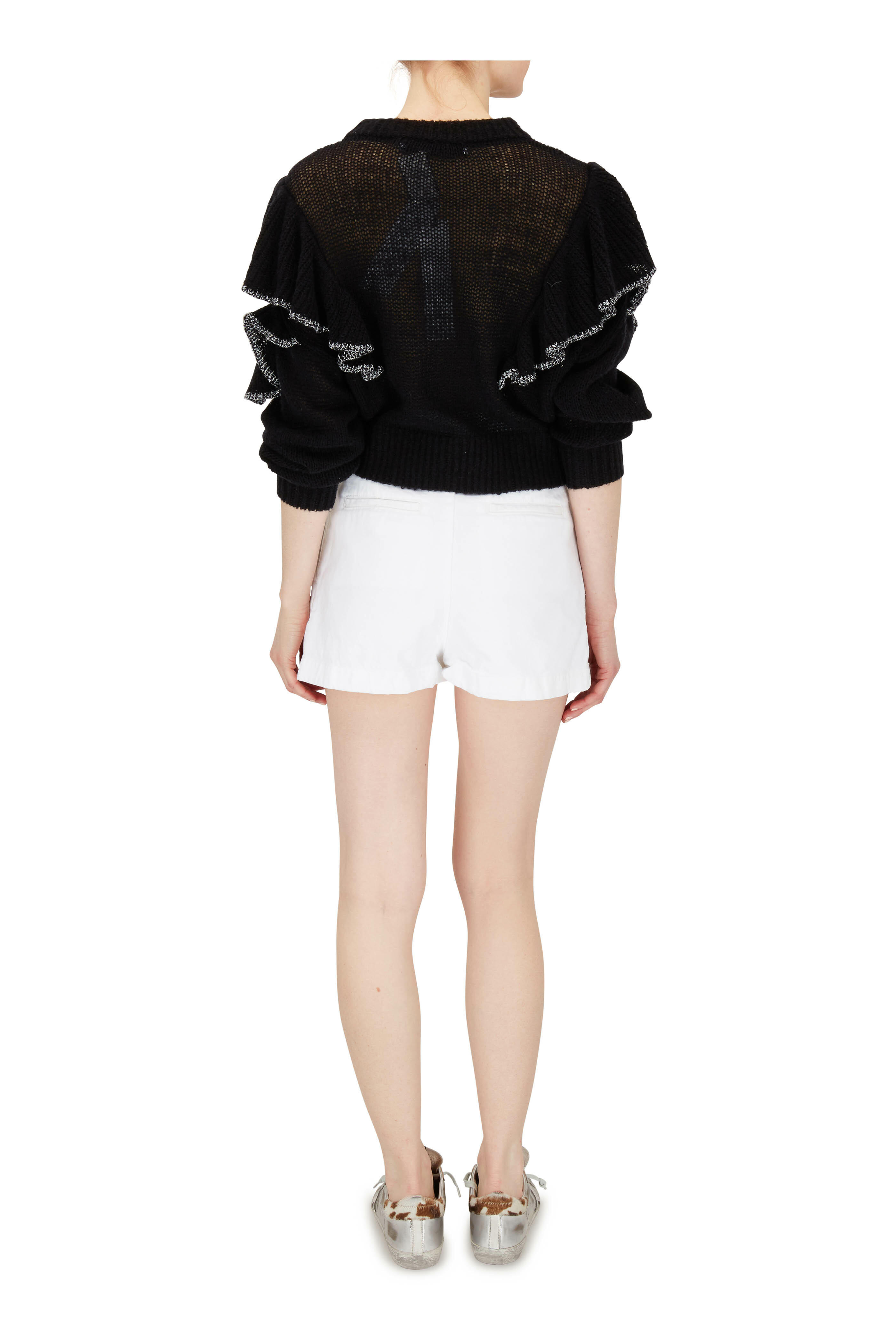 IRO - Cluny White Cotton Pleated High-Rise Shorts