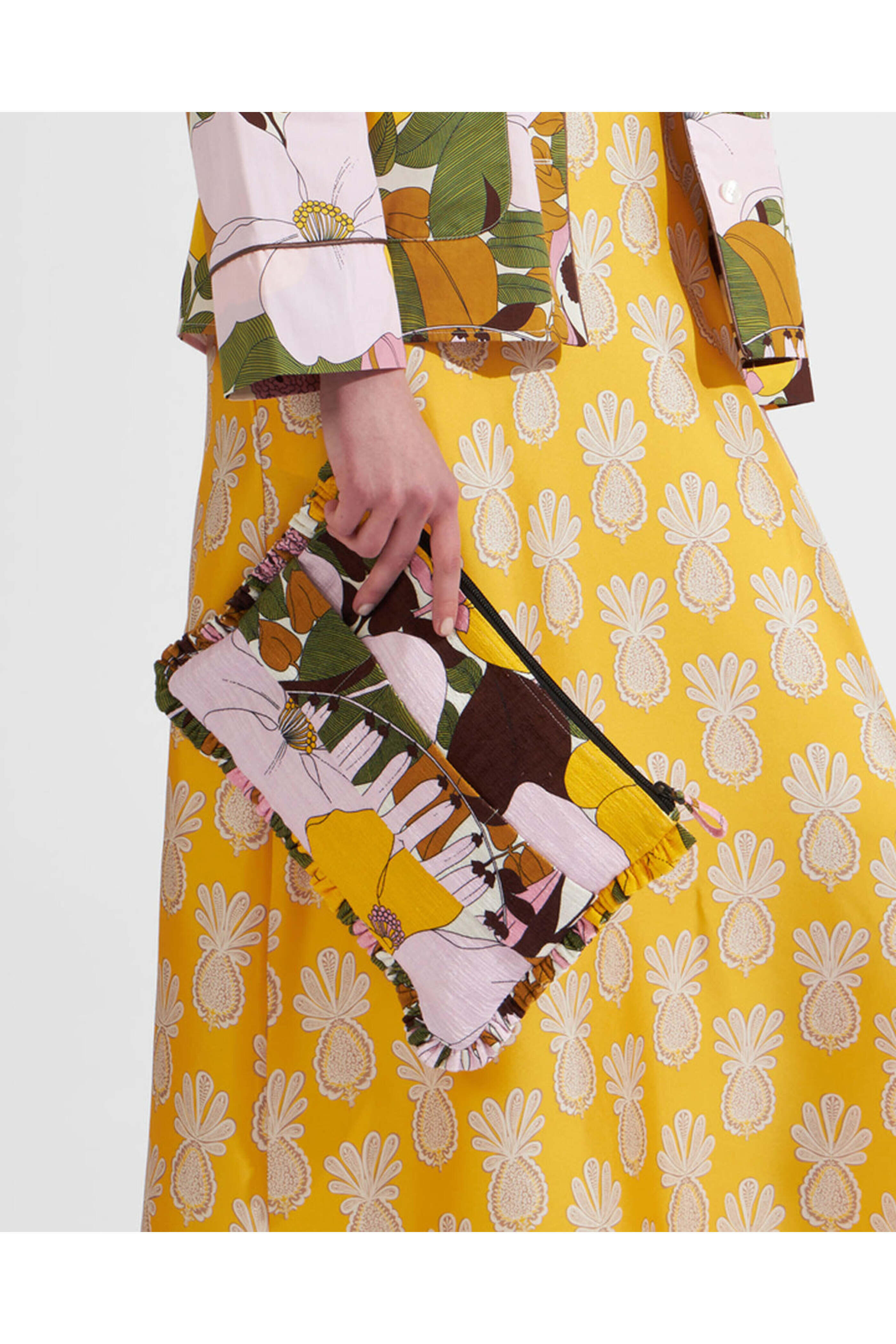 La DoubleJ - Rose Big Flower Hand Pouchette