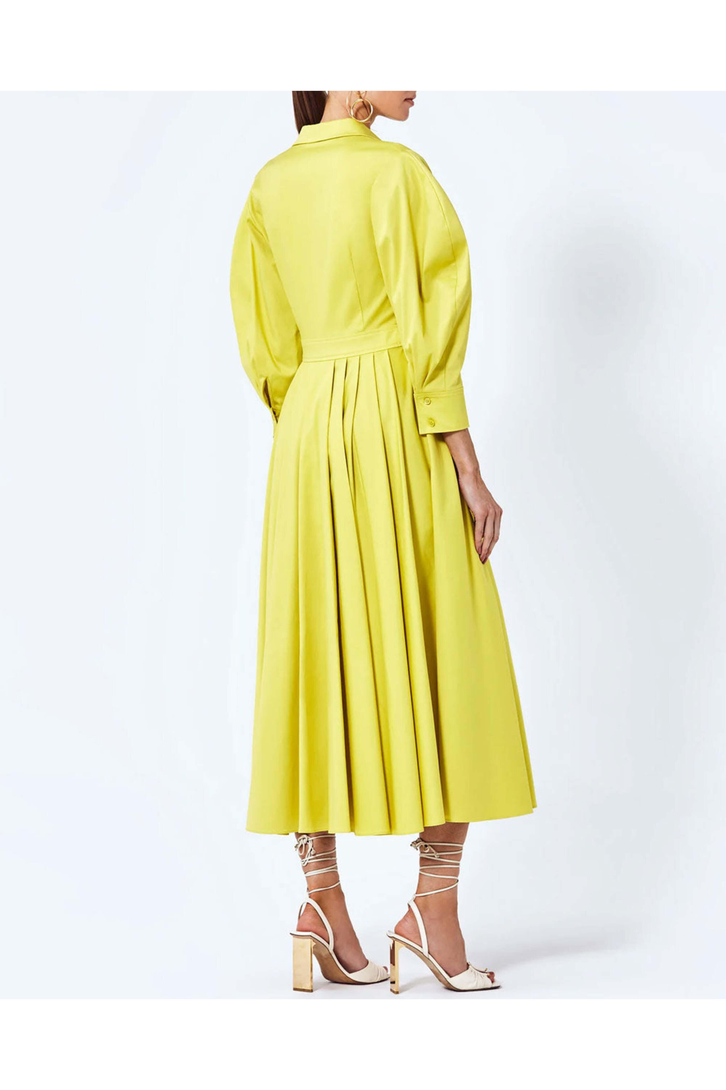 Alexis - Yellow Nicolla Long Shirt Dress