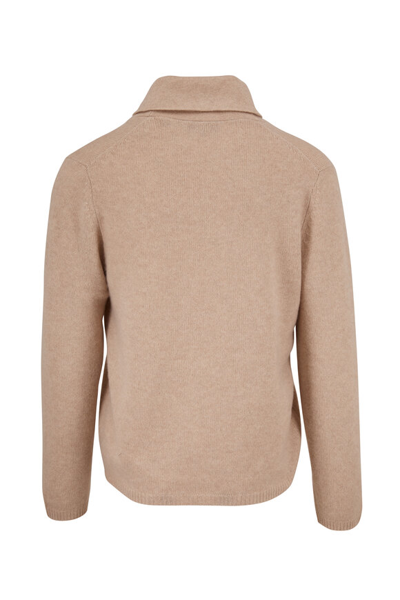 Vince - Heather Beige Cashmere Shawl Collar Sweater