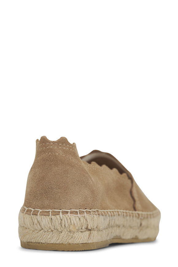 Ron White - Pearly Fawn Suede Flat Espadrille