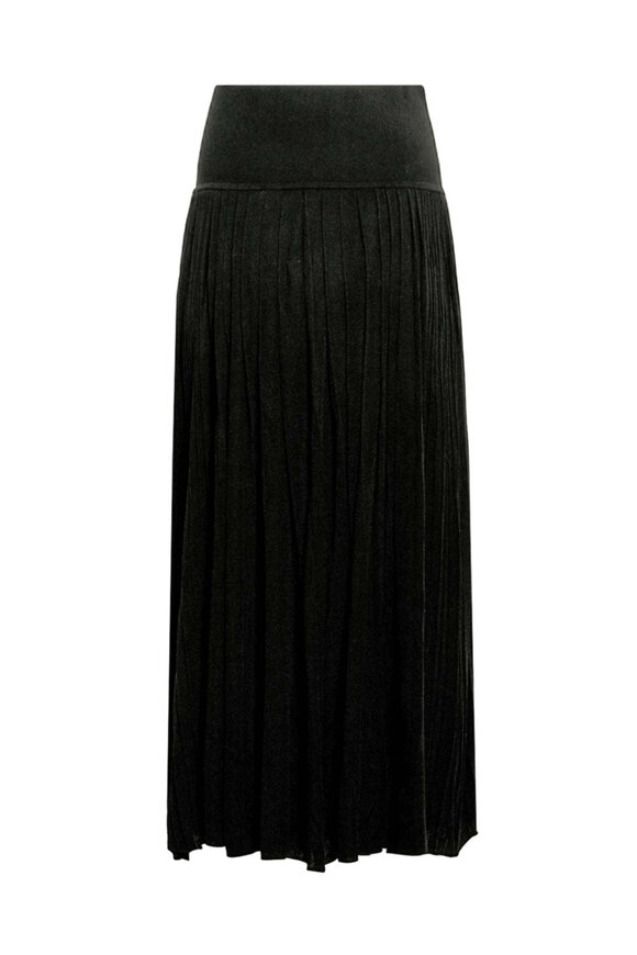 Sminfinity - Black Silk Pleat Skirt