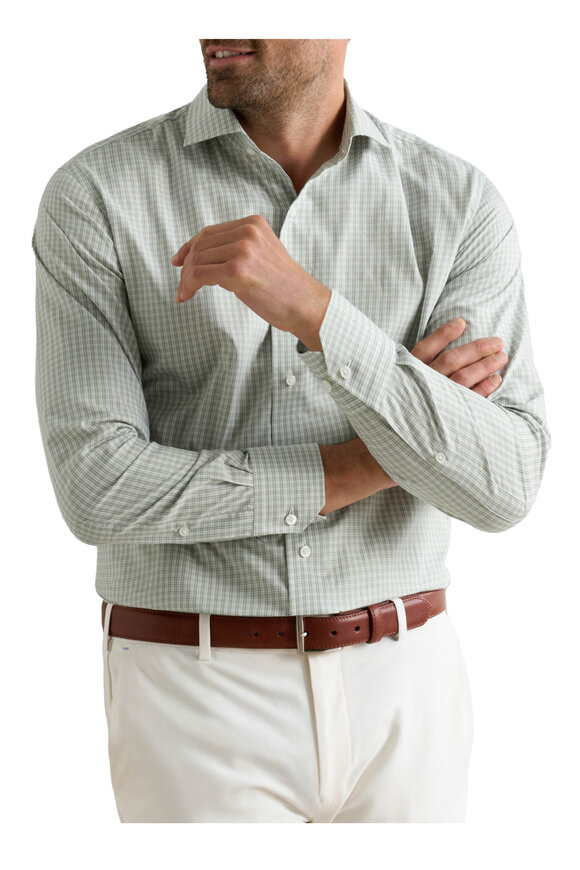 Peter Millar Dante Light Willow Cotton Sport Shirt - view 2