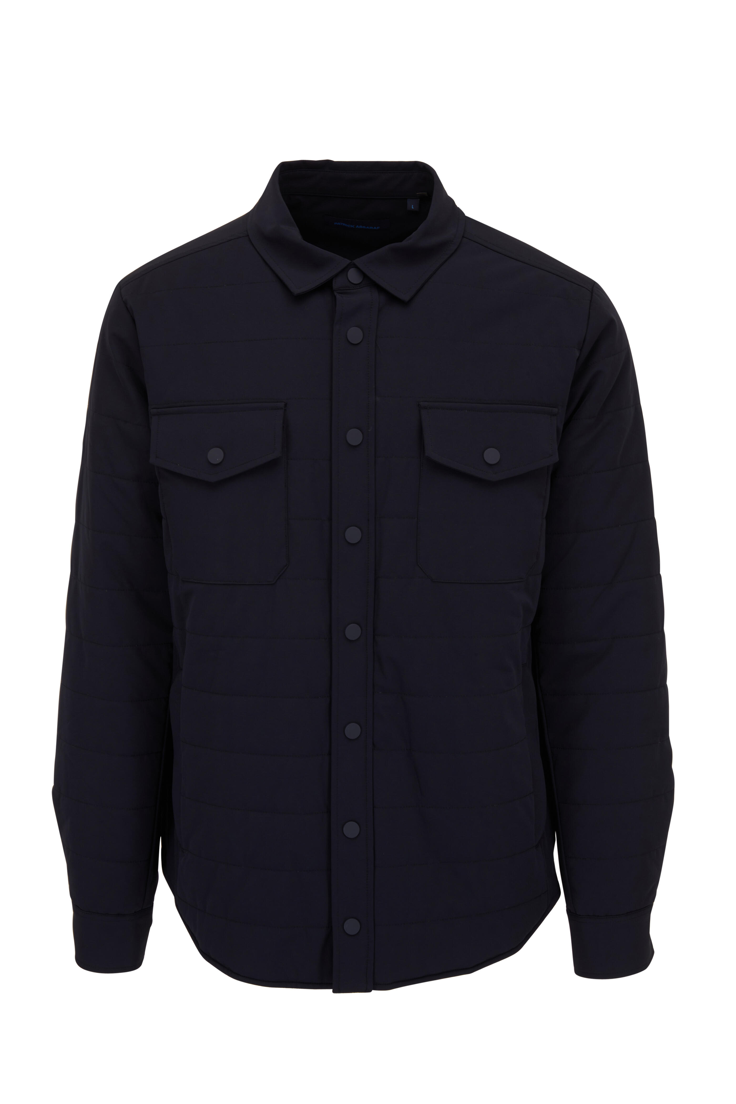 Patrick Assaraf - Dark Navy Quilted Shirt Jacket