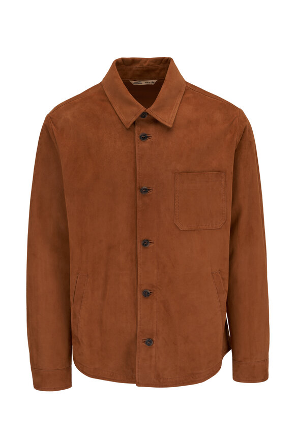 Maurizio Baldassari Brown Suede Overshirt 