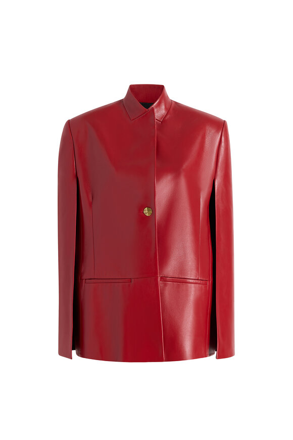 Khaite Dolso Deep Red Leather Jacket - view 7