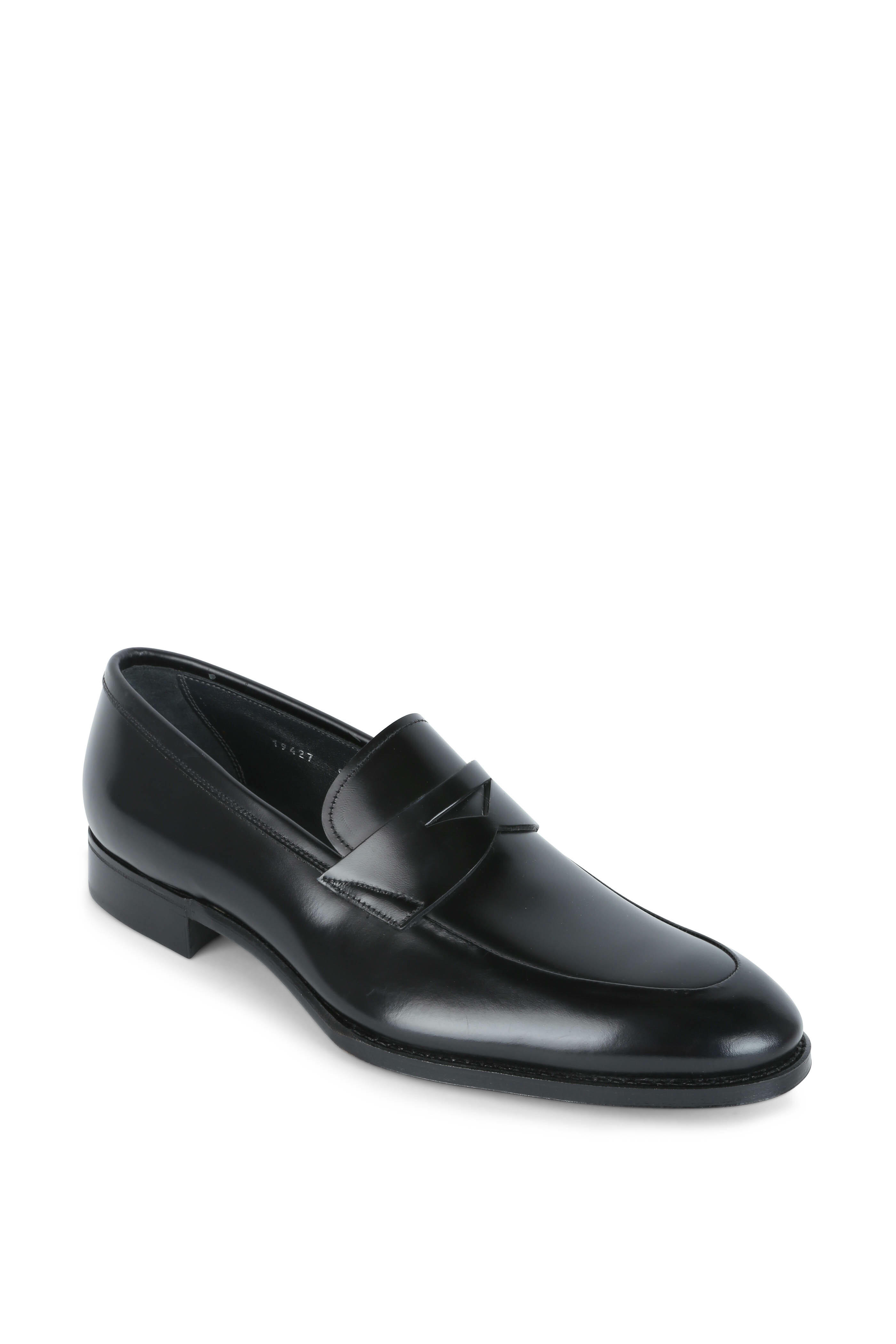 Gravati Italy Mens 9M Black Leather Venetian Loafers Handmade Dress Shoes Gravati Shoes Mens Size 12 Black Suede Bow Loafers Slip On  main image 3
