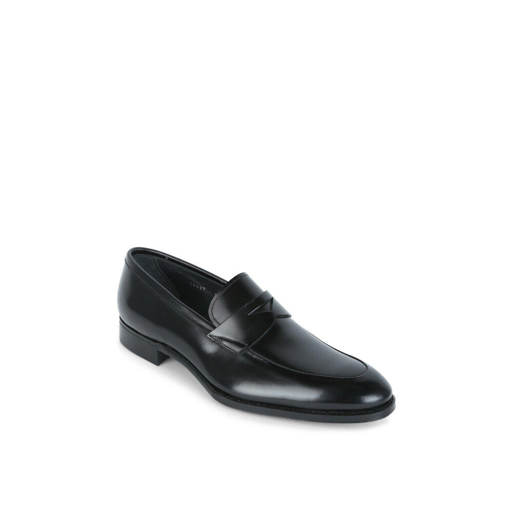 Gravati - Black Leather Penny Loafer | Mitchell Stores display picture 2