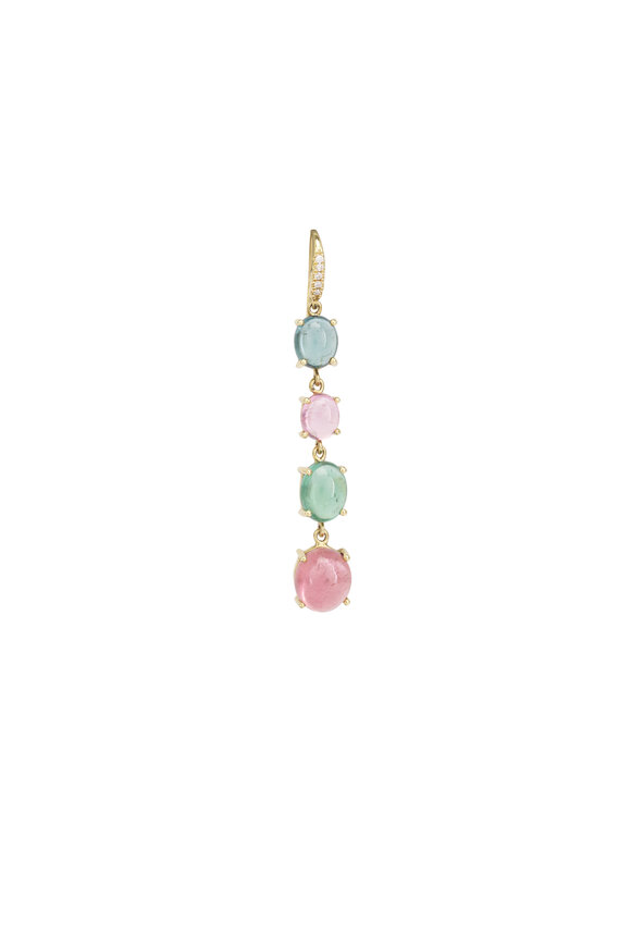 Lauren K 18k Yellow Gold Tourmaline Joyce Earring - view 2