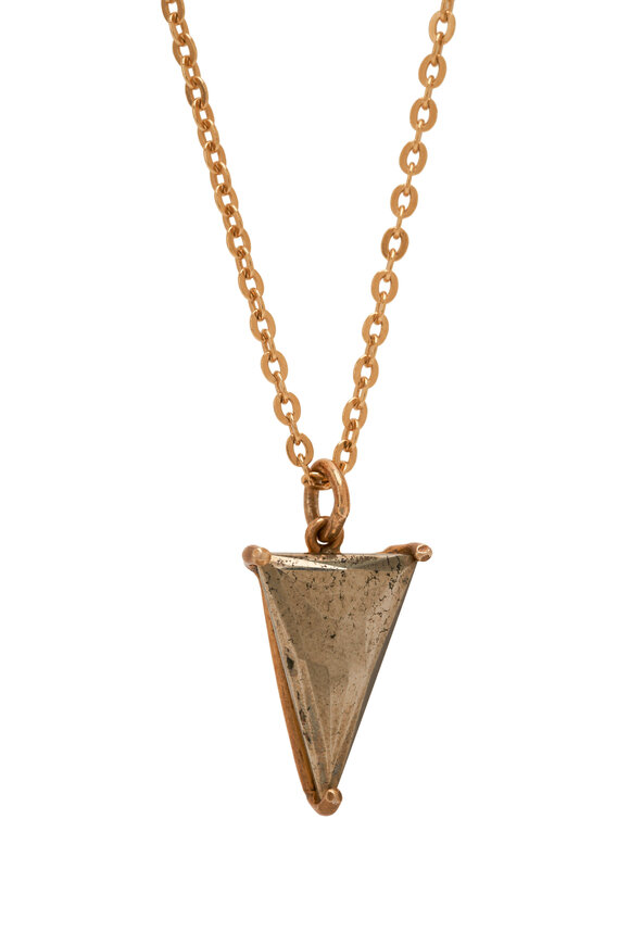 Cristina V. - Triangle Pyrite Necklace 