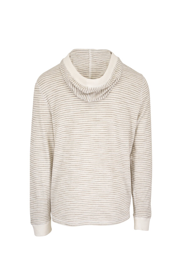 Faherty Brand Sunwashed Cedar Falls Stripe Cotton Hoodie - view 2
