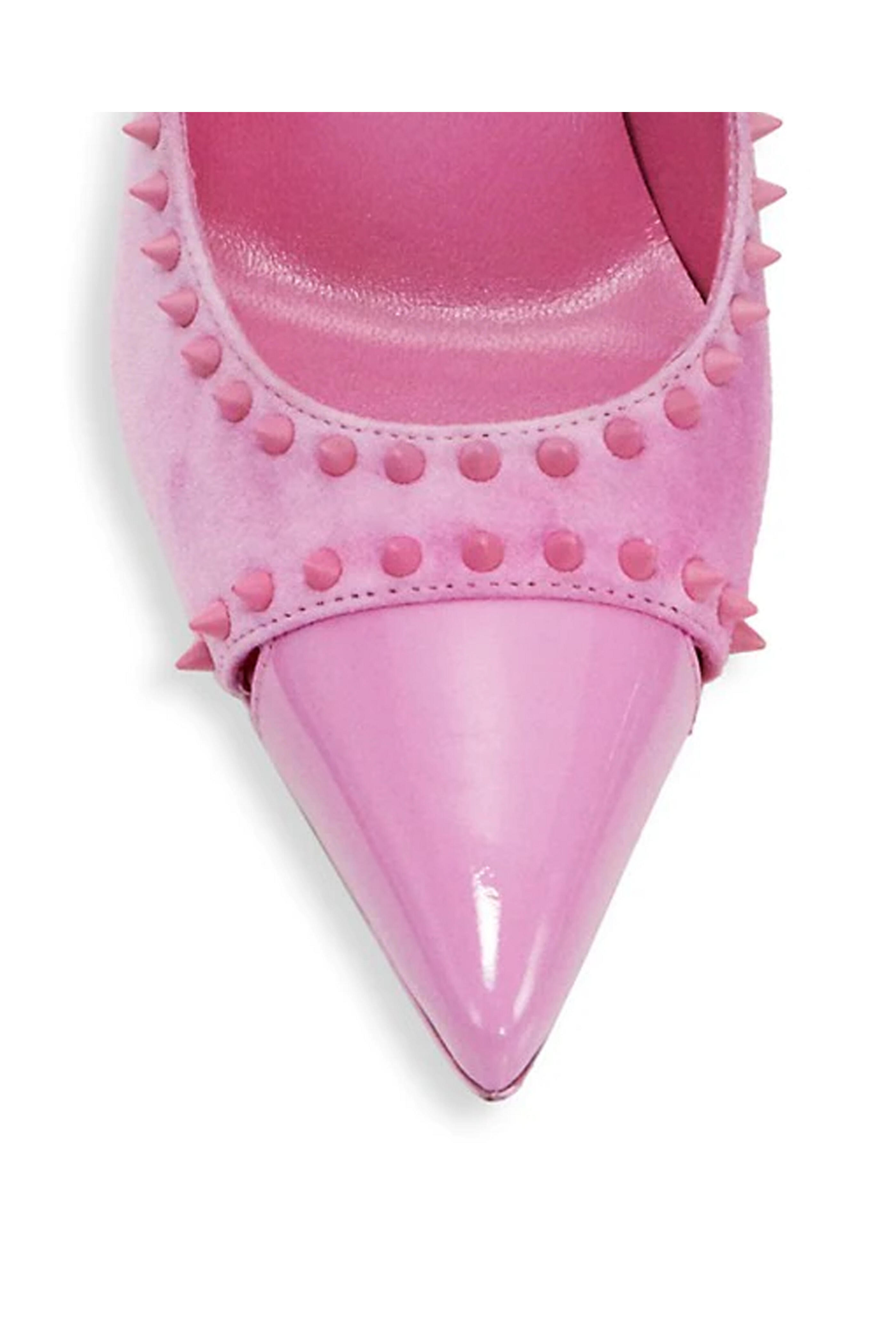 Christian Louboutin - Duvette Spike 85 Patent and Suede Pump