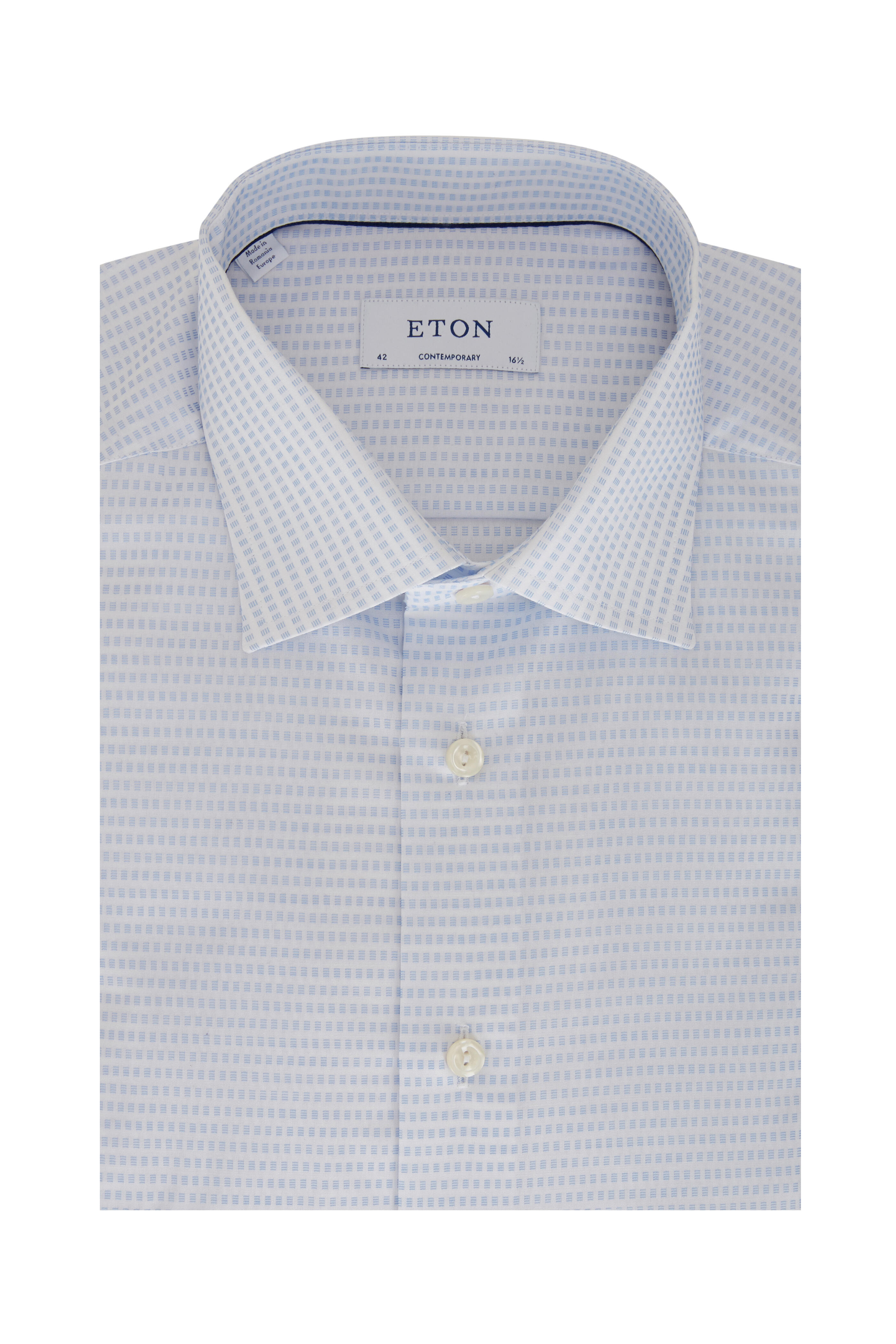 Eton Contemporary outlet Fit Dress Shirt 100003706-21 Light Blue 17 43