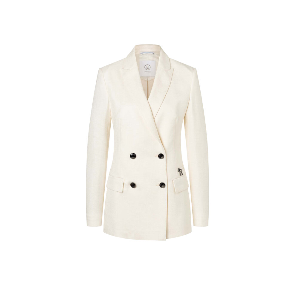 Men Double Breasted Coat Double Breasted Office Blazer Ivory 