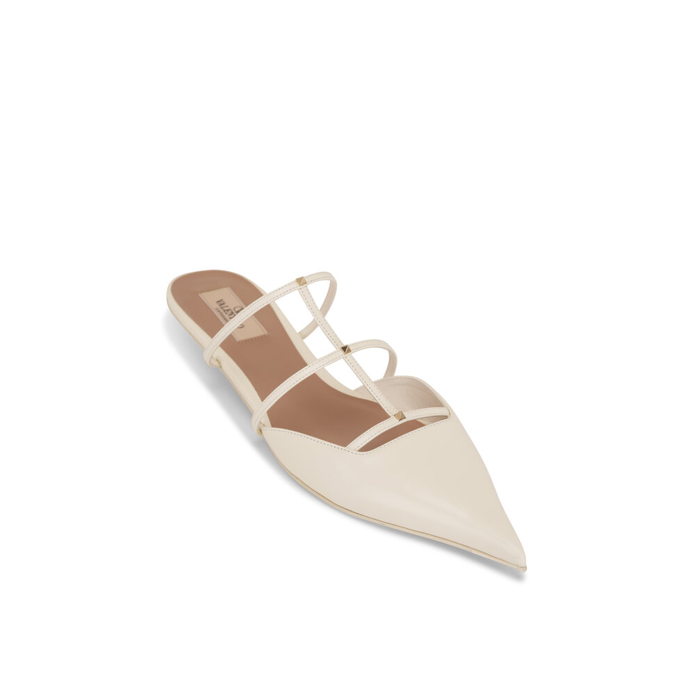 サンダル・ミュール VALENTINO SS24 MULES ROCKSTUD WISPY (4W0S0IZ2ACT GF9) Valentino Garavani Rockstud Wispy Calfskin Mules 60MM | Saks