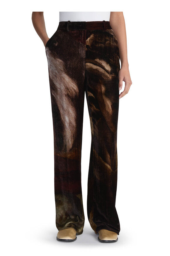 Lafayette 148 New York - Gates Sienna Print Velvet Full Leg Pant