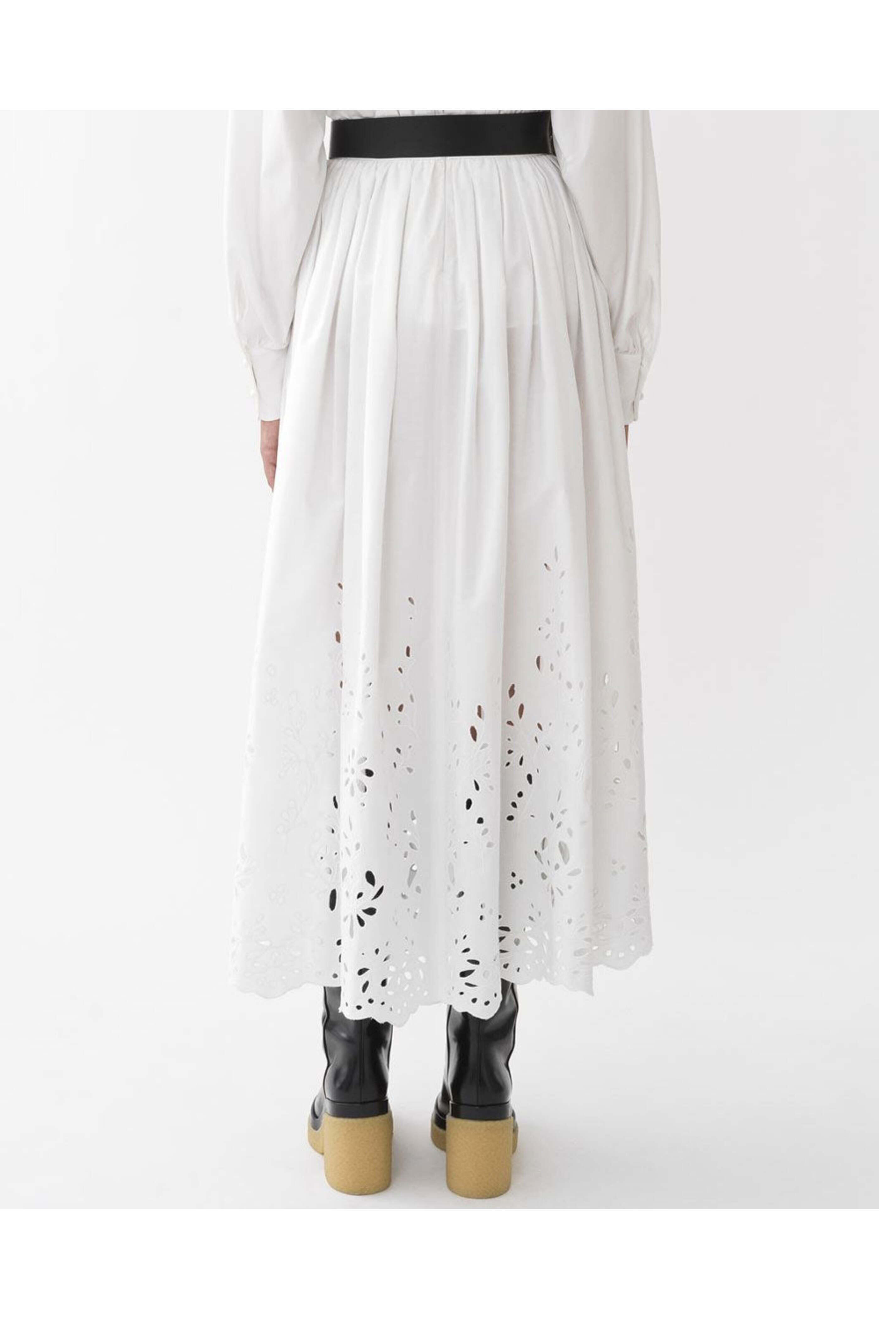 Chloé - White Eyelet Maxi Skirt