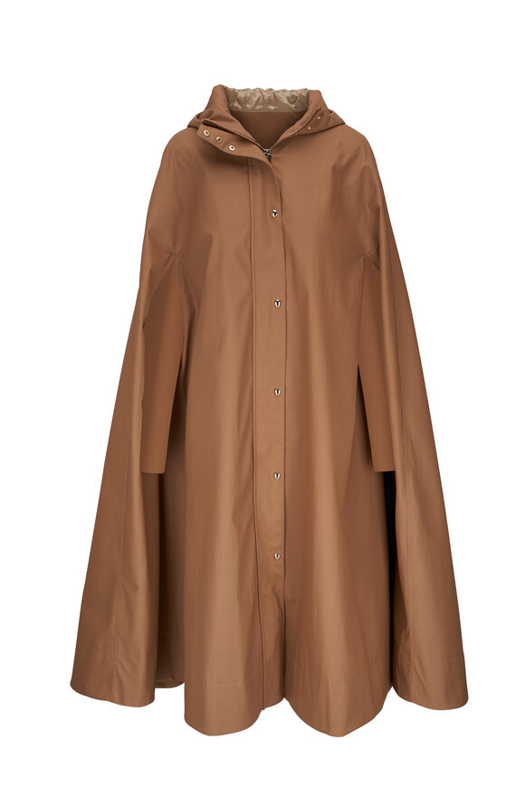 Khaite - Roygen Khaki Coated Twill Cape 