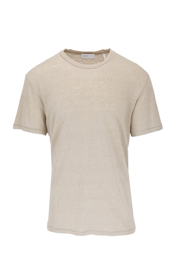 BLDWN Nolan Greige Linen T-Shirt