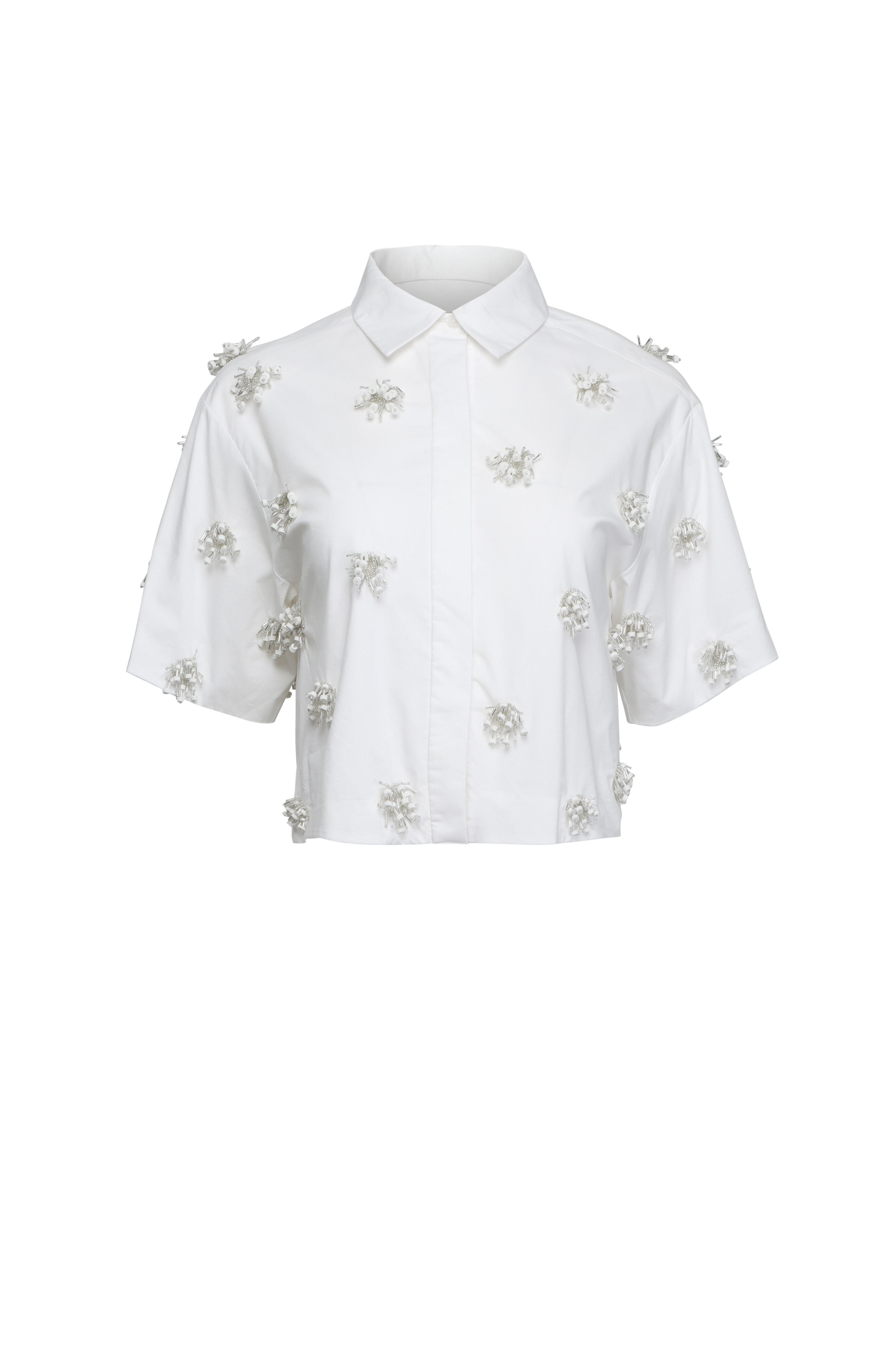 Simkhai - White Cosmo Embellished Camp Shirt
