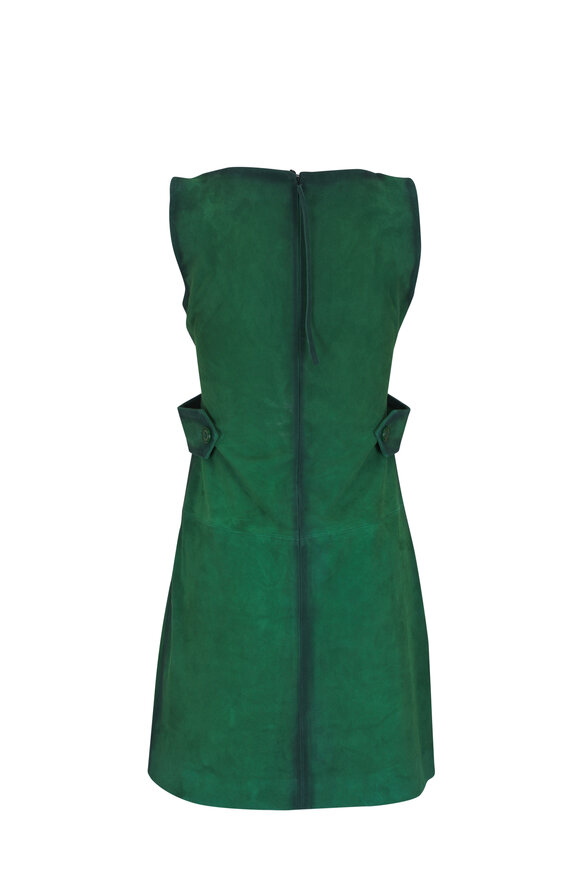 Dorothee Schumacher - Soft Touch Green Suede Mini Dress