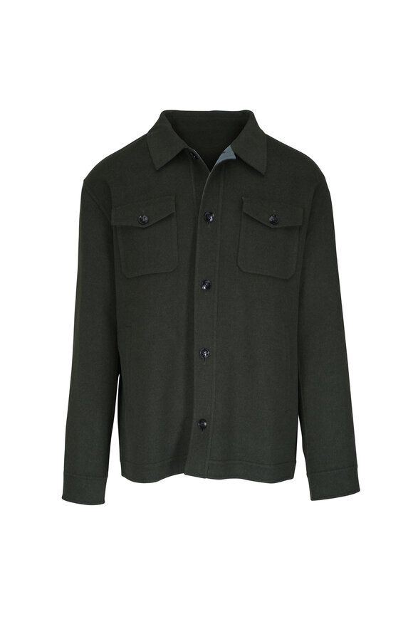 Brunello Cucinelli - Light Sage Green Leather Jacket