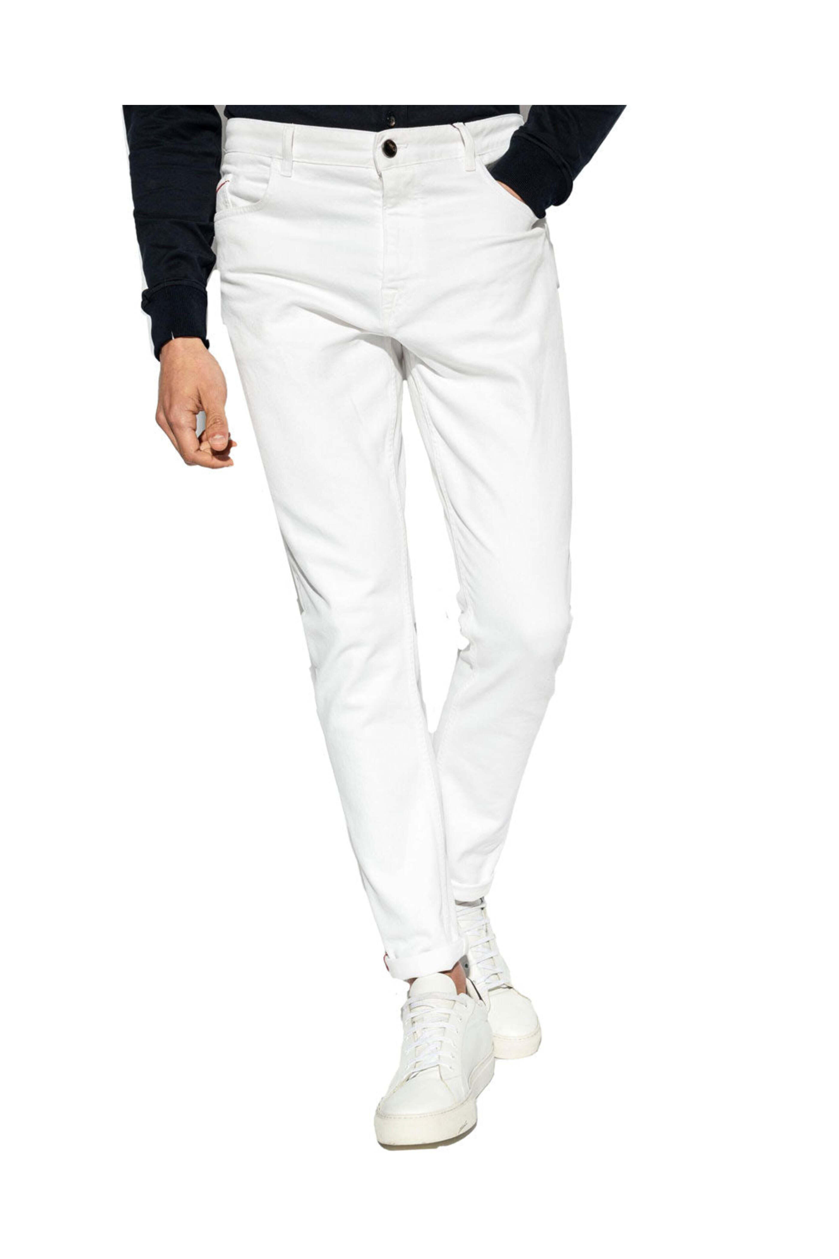 Isaia - Barchetta Basic Denim in White