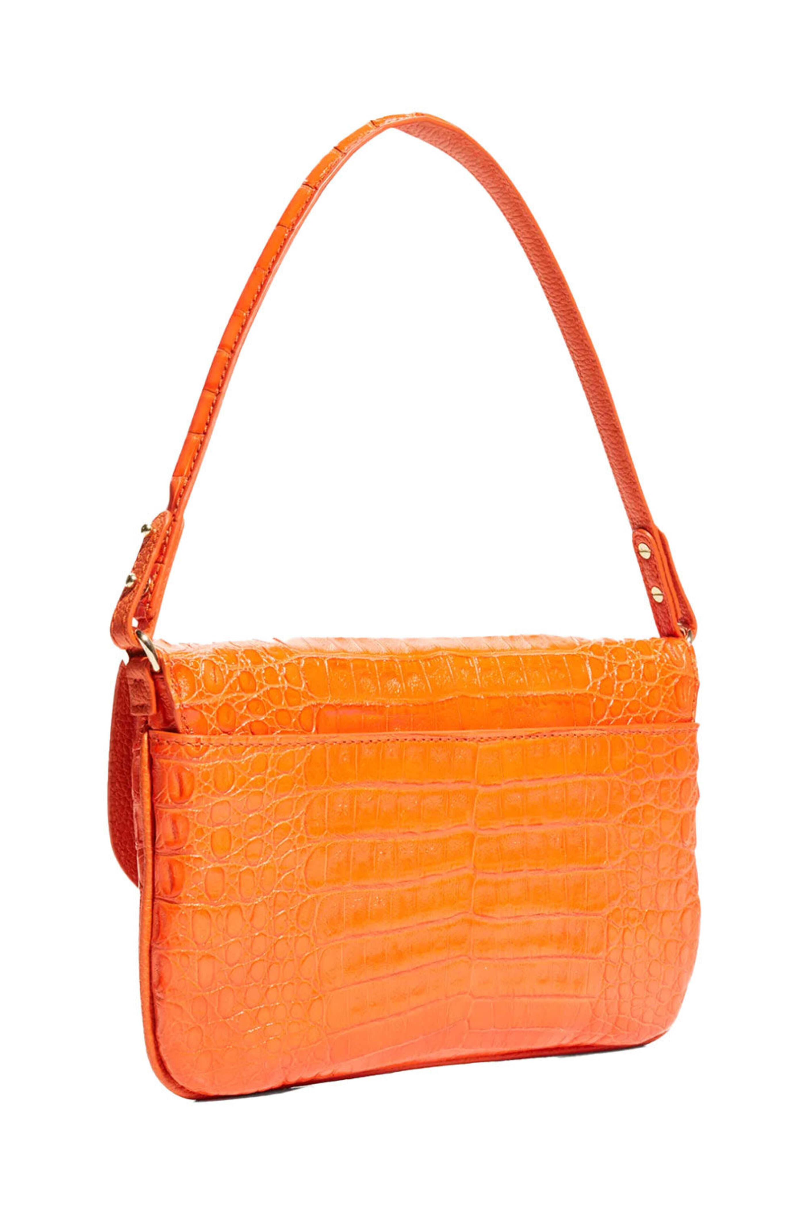 Maria Oliver - Luisa Crocodile Shoulder Bag in Aranico
