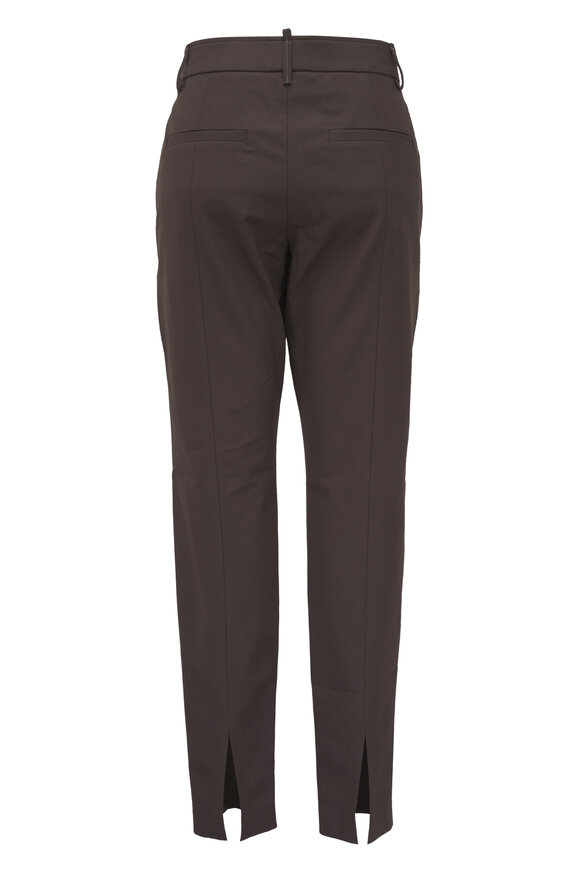 Brunello Cucinelli Brown Tropical Luxury Straight Leg Pant - view 3
